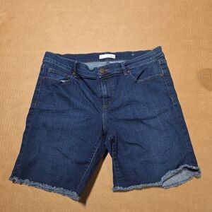 Loft Womens Denim Shorts Size 30/10 Dark Jean Shorts